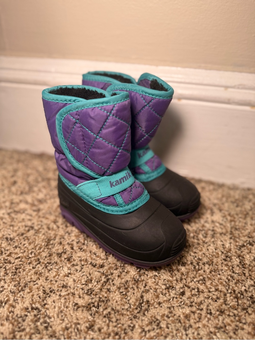 Kamik Kids Purple and Teal Waterproof Winter Boots